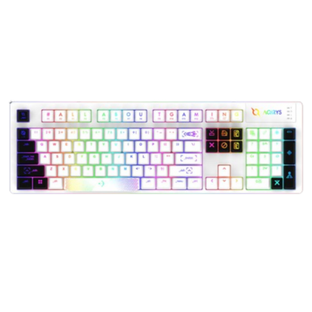 Clavier Gamer Filaire Aqirys Aludra RGB – Blanc Tunisie