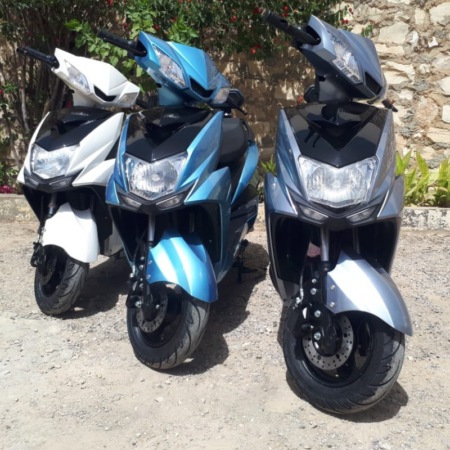 Scooter Électrique Ecomoto T-MAX 1200 W – Blanc Tunisie