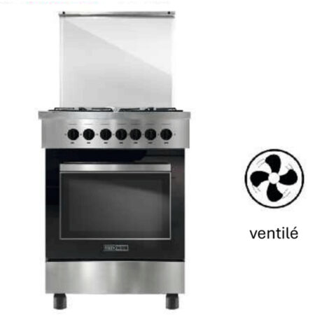 Cuisinière à Gaz Maxwell Napoli 60 cm MAX-CFM60EIX Inox Tunisie