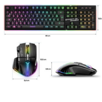 Pack Gaming Sans fil Spirit Of Gamer clavier semi mécanique + souris ULT600 RGB -Noir-CLS-MK600S-BK Tunisie