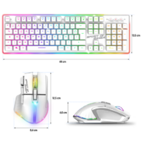 Pack Gaming Sans fil  Spirit Of Gamer clavier semi mécanique + souris ULT600 RGB -Blanc – CLS-MKH600S-WT Tunisie