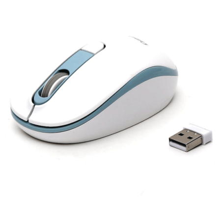 Souris Omega Sans Fil 1600dpi – Blanc & Bleu -OM220WB Tunisie