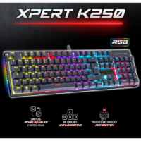 Clavier Sans Fil Mécanique Spirit of Gamer XPERT K250 RGB Switch Rouge – Noir – CLA-XK250BK Tunisie