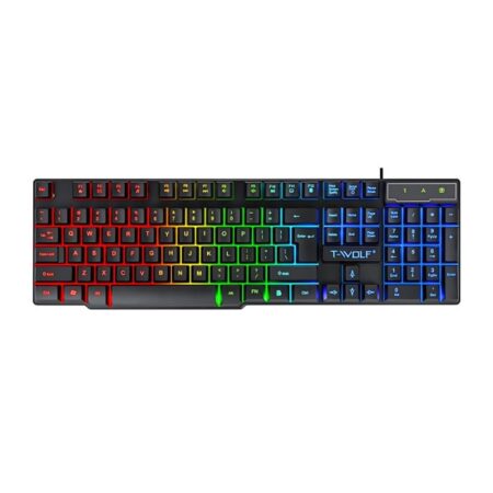 Clavier Gamer Filaire T-wolf T20 Azerty Rgb – Noir – T20 Tunisie