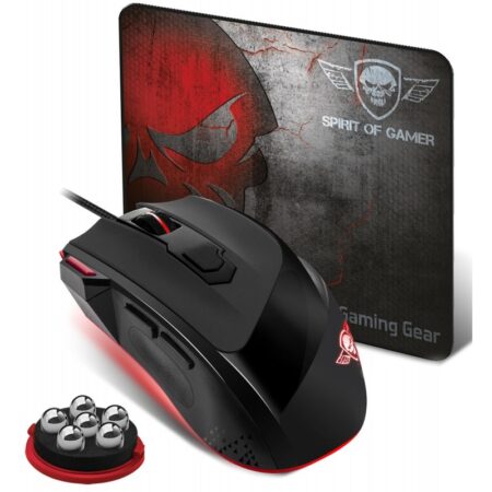 Pack Souris + Tapis Spirit of Gamer Pro-M3 – Rouge -S-PM3 Tunisie