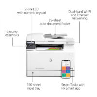 Imprimante Multifonctions Hp Color Laserjet Pro Mfp M183fw Couleur – Blanc – 7KW56A Tunisie