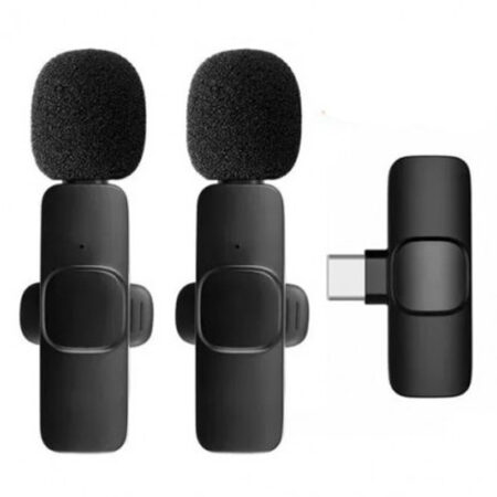 Mini Microphone Sans Fil K11 Double Micro – Noir – K11-Double Tunisie