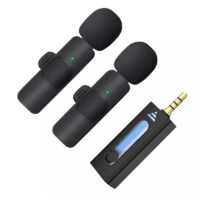 Mini Microphone Sans Fil K35 Double Microphone -Noir – K35-Double Tunisie