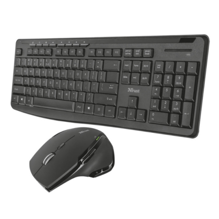 Ensemble Clavier et Souris Sans Fil Trust Evo Silent – Noir – 21387 Tunisie