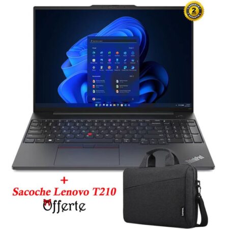 Pc Portable Lenovo ThinkPad E16 I7 13Gén 16Go 512Go SSD Noir – 21JN00CVFE Tunisie