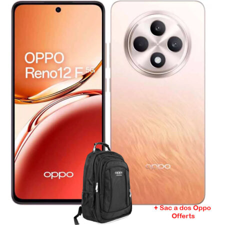 Smartphone Oppo Reno 12F 5G 12Go 256Go – Orange Tunisie