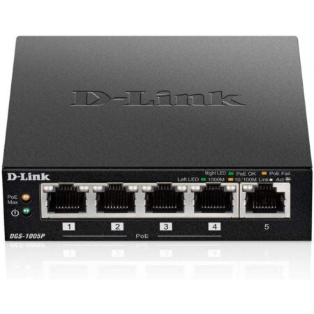 Switch D-link Ports 10/100/1000 Mbps -Noir- DGS-1005P/E Tunisie