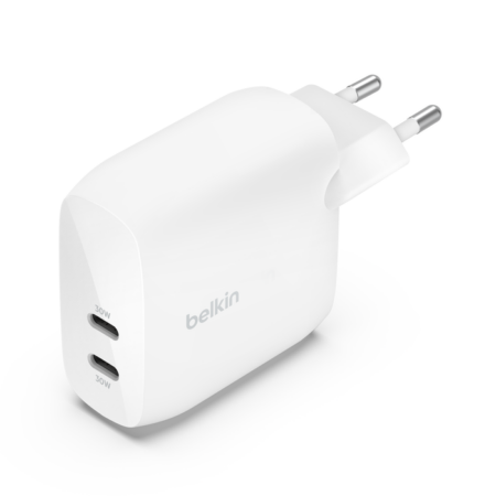 Double Chargeur belkin Mural Usb-c 30 W- Blanc -WCB010vfWH Tunisie