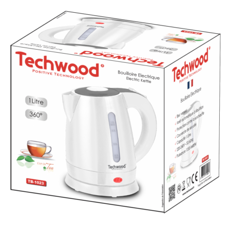 Bouilloire Électrique Techwood TB-1023 1600 W Blanc Tunisie