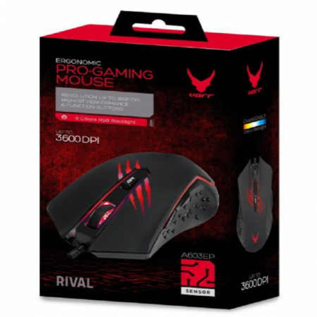 Souris Filaire Gamer Varr Rival Usb -Noir- VGMB04 Tunisie