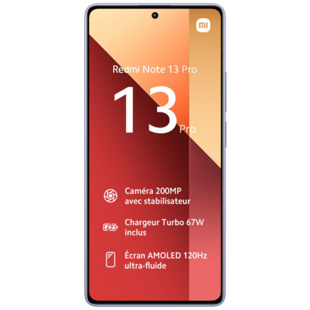 Smartphone Xiaomi Redmi Note 13 Pro 12Go 512Go – Violet Tunisie