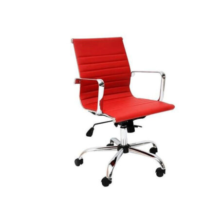 Chaise de bureau de direction Monaco BD Base Chrome – Rouge Tunisie