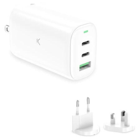 Chargeur Mural Multiport Ksix Gan 65 W Pps Ultra Rapide – Blanc – BCD65TR01B Tunisie