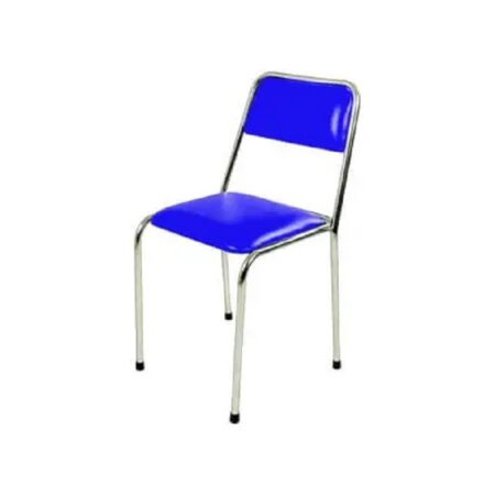 Chaise Chromé Fixe Skaï – Bleu – CHC0014BL Tunisie