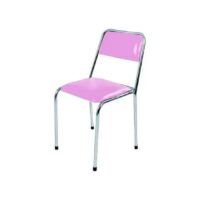 Chaise Chromé Fixe Skaï – Rouge – CHC0014RG Tunisie