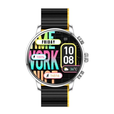 Montre Connectée Kieslect Calling Watch Kr 2 Stainless Steel -Noir & Jaune – YFT2069EU Tunisie