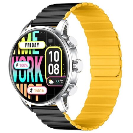 Montre Connectée Kieslect Calling Watch Kr 2 Stainless Steel -Noir & Jaune – YFT2069EU Tunisie