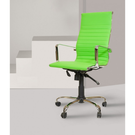 Chaise de bureau de direction Monaco HD Base Chrome – Vert Tunisie