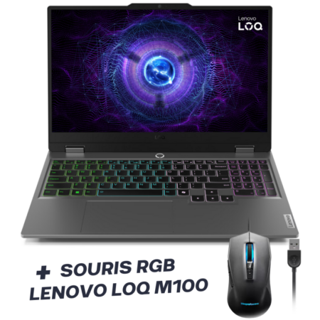 Pc portable Lenovo Gaming LOQ3 I713 Gen 16 Go 512Go SSD RTX 4050 6Go – Gris – 83DV00JUFG Tunisie