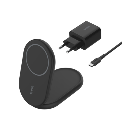 Socle De Recharge Belkin Aimanté Et Pliable Avec Qi2 15 W – Noir – WIB007vfBK Tunisie