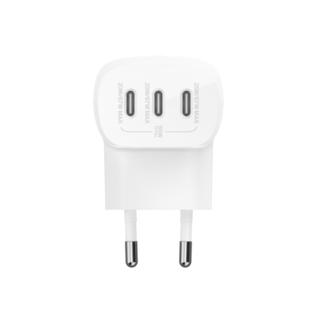 Chargeur Mural Belkin Boostcharge Usb-c 3 Ports Avec Pps 67w + Câble Usb-c Vers Usb-c -Blanc -wcc002vf2mwh-b6 Tunisie