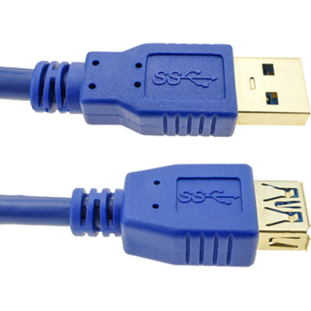 Cable USB 3.0 typeA mâle et typeA femelle – Bleu Tunisie