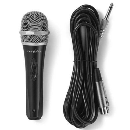 Microphone Filaire Nedis Cardioïde Avec Étui De Voyage -Noir -MPWD50CBK Tunisie