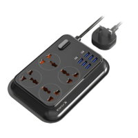 Multiprise Iconix 4 prises 6 USB + 2 Type C 2 m -Noir -IC-HU2120 Tunisie