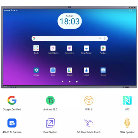 Ecran Interactif Tactile Horion M6APro edla  Plat UHD 4K  75″ – Noir – M6APRO-75 Tunisie