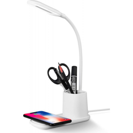 Lampe De Bureau Platinet LED Avec Chargeur Sans Fil 10W – Blanc -PDL1930W Tunisie