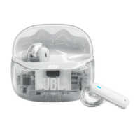 Écouteurs Sans fil JBL Earbuds Tune Beam 2  – Ghost Edition Blanc  – 01651 Tunisie