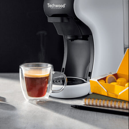 Machine à Café Expresso 2 en 1 Techwood TCA-191N Blanc Tunisie