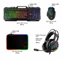 Pack Gaming ULTIMATE 300 4EN1 Spirit Of Gamer clavier + souris + tapis + casque –  CLS-MKH300 Tunisie