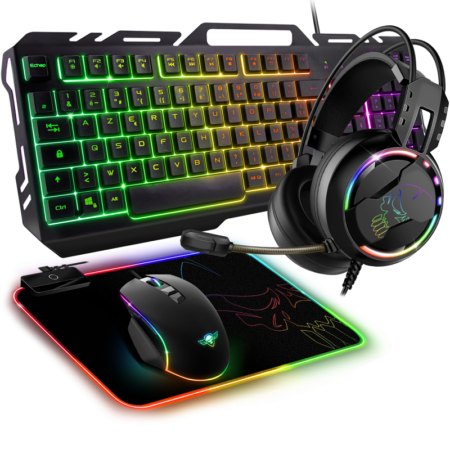 Pack Gaming ULTIMATE 300 4EN1 Spirit Of Gamer clavier + souris + tapis + casque –  CLS-MKH300 Tunisie