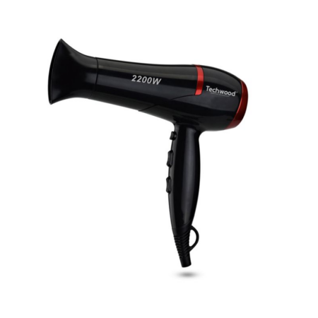 Sèche Cheveux Pro Techwood + 3 Brosses TCO-6075 2200 W Noir Tunisie