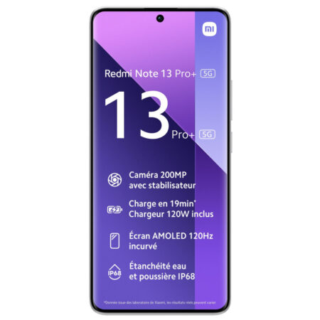 Smartphone Xiaomi Redmi Note 13 Pro+ 8Go – 256Go 5G – Violet Tunisie