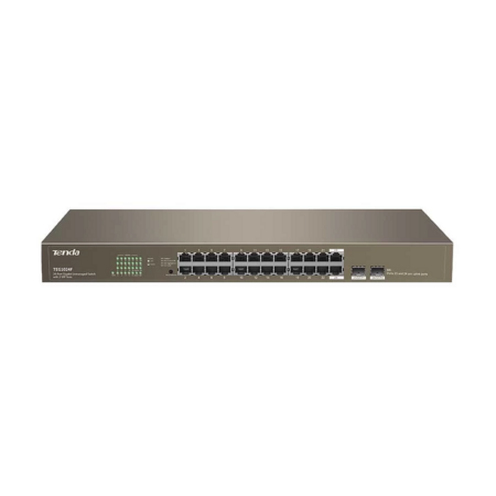 Switch De Bureau Tenda 24 ports 10/100/1000 ports Ethernet Base-T + 2 ports 1000 SFP Base-X – TEG1024F Tunisie