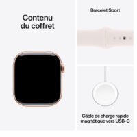 Apple Watch Series 10 GPS 42 Mm Aluminium – Rose Gold – MWWH3QF/A Tunisie