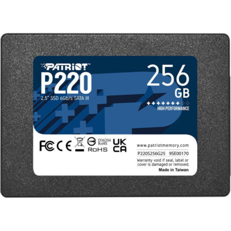 Disque dur interne Patriot SSD P220 SATA III 2.5 256 GO – P220S256G25 Tunisie