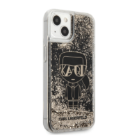 Etui Karl Lagerfeld à paillettes liquides pour iPhone 14 Plus – Noir & Gold – 09143 Tunisie