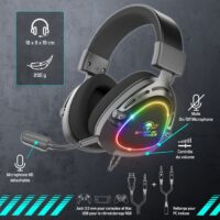 Casque Micro Gaming Spirit Of Gamer Elite H40 Dark Rgb – Noir- MIC-EH40BK Tunisie