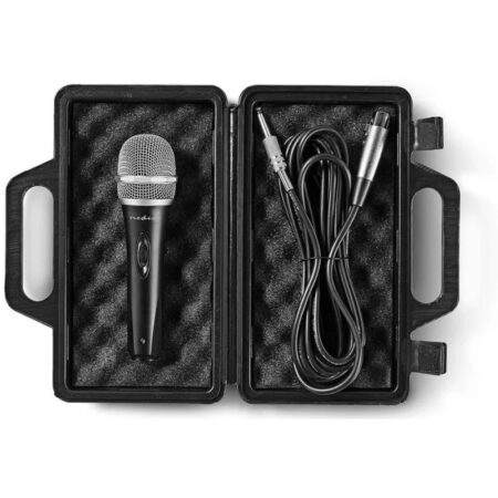 Microphone Filaire Nedis Cardioïde Avec Étui De Voyage -Noir -MPWD50CBK Tunisie