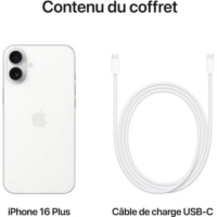 iPhone 16 Plus 6Go 256Go Blanc – MXWV3ZD/A Tunisie
