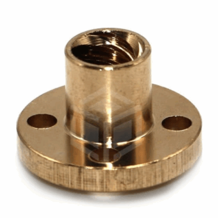 Ecrou Laiton rond pour vis trapézoidale T08 filet 2MM Tunisie