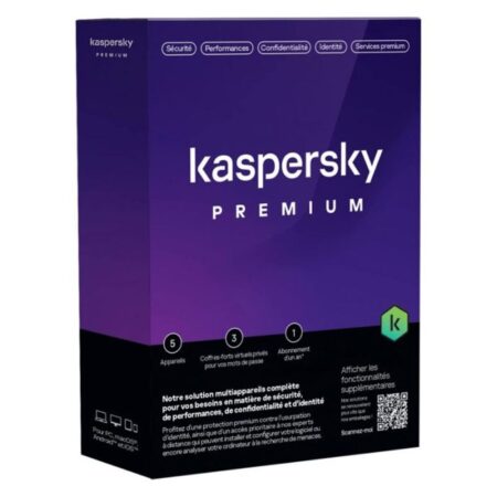 Antivirus Kaspersky Premium 5 Postes Protection Complete / 1an -KL10478BEFS-FFPMAG Tunisie